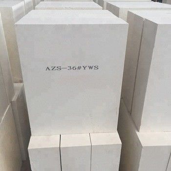 グラスオーブンのための白色鋳造AZSレンガ耐火器 標準SiO2含量33 36 41