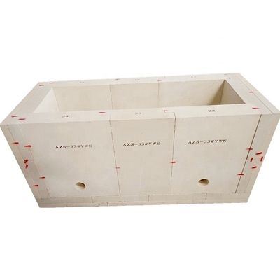 AZS Brick For Converter SiC 含有量 1.2-1.4% と MgO 含有量 0.1-0.8% のガラス炉