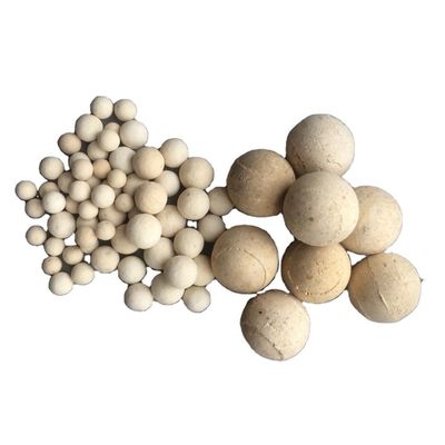 鉄鋼工場 耐火膜 30% SiO2 含有 折りたたみ用耐火陶器ボール